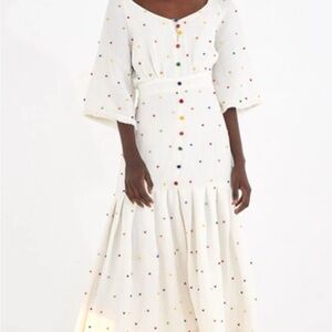 FARM Rio White Dress with Colorful Dots